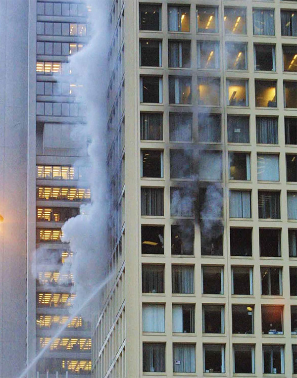 high rise apartment fire